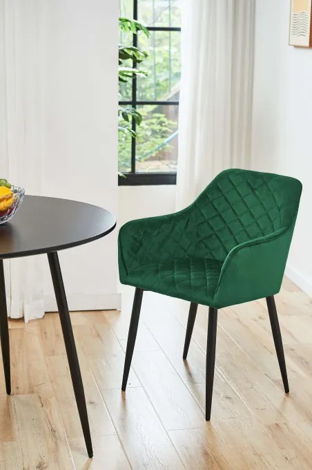 Set dvoch jedálenských stoličiek SJ.082 fľaškovo zelené