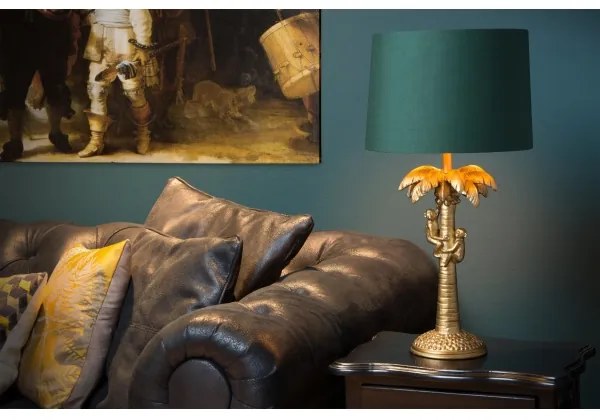 Lucide 10505/81/02 - Stolná lampa COCONUT 1xE27/60W/230V zlatá/zelená