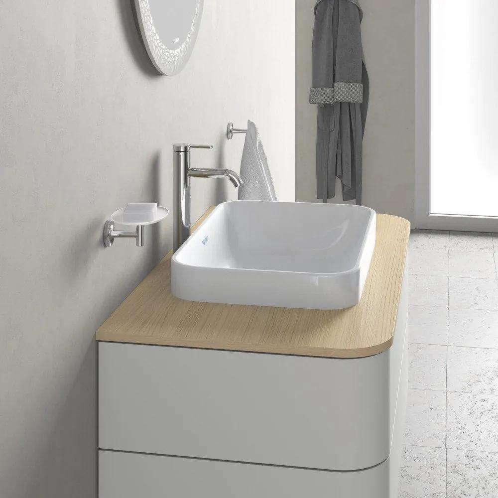 DURAVIT Happy D.2 Plus obdĺžniková umývadlová misa bez otvoru, bez prepadu, 600 x 400 mm, biela, 2359600000