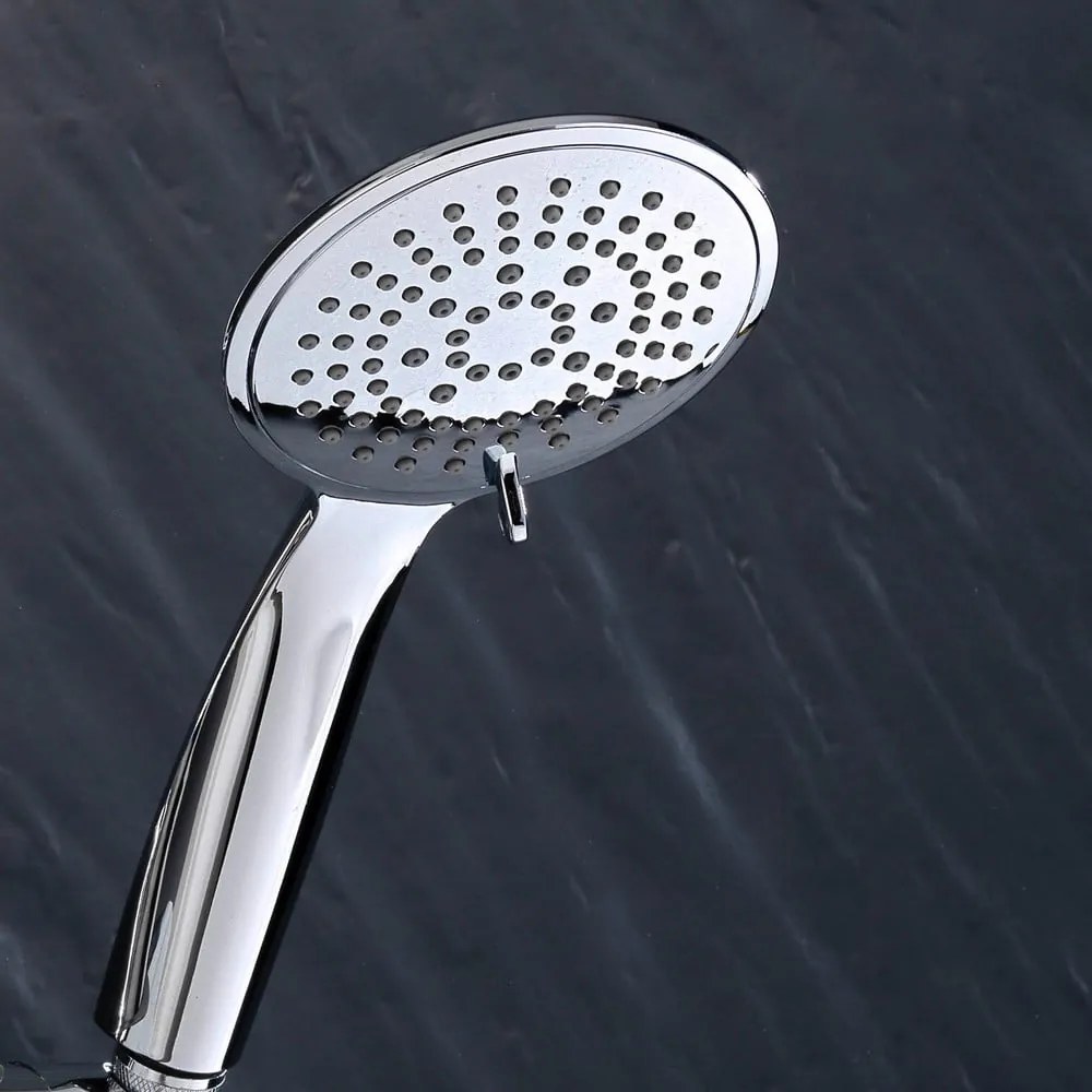 Plastová sprchová súprava v matne striebornej farbe s ručnou sprchou 70 cm Hydro – douceur d'intérieur