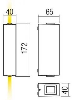 Redo 90424 - LED Vonkajšie nástenné svietidlo ACE LED/5,84W/230V 4000K IP54 hnedá