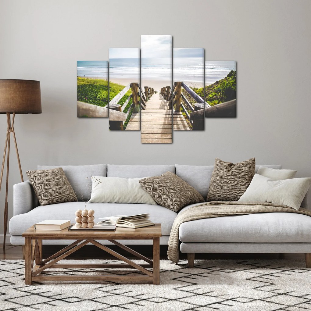 Obraz - Vstup na pláž (150x105 cm)