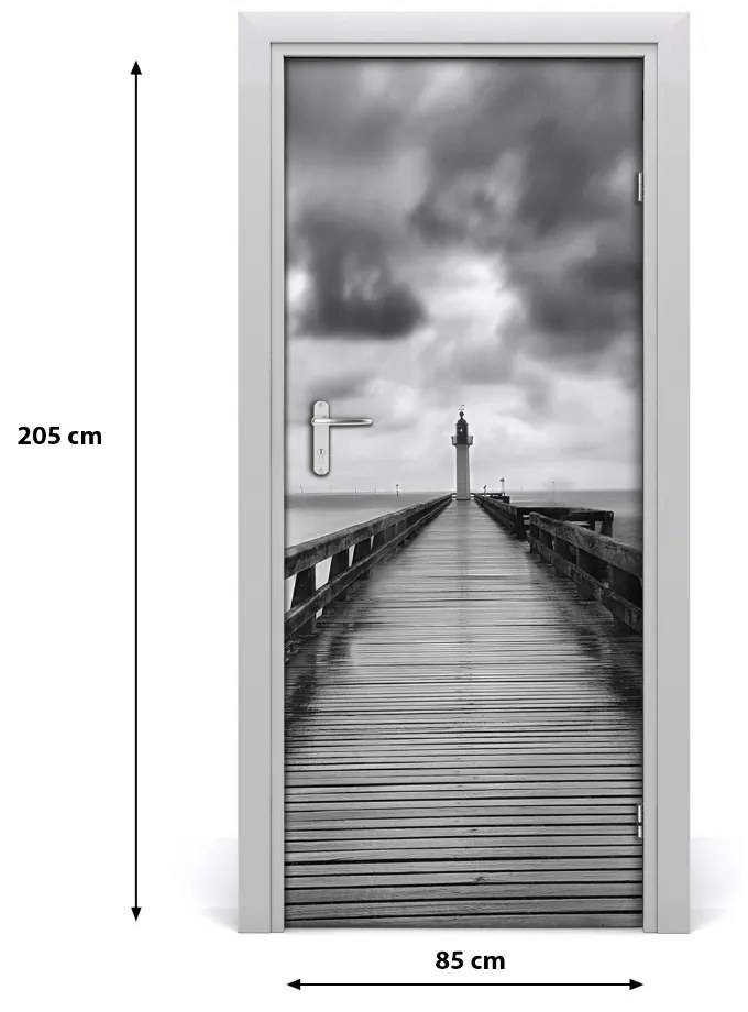 Fototapeta samolepiace na dvere morský maják 85x205 cm