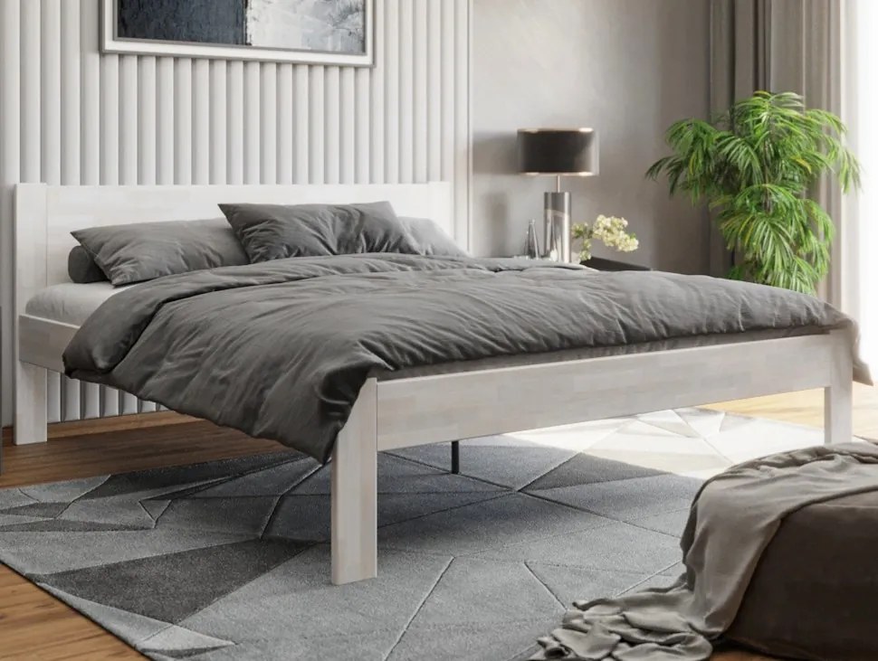 Posteľ Fava 180x200 cm, bielený buk