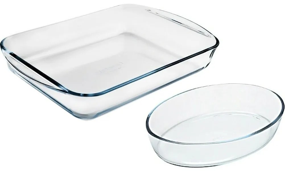 Pyrex Súprava sklenených pekáčov 2 ks, 3,7 l + 2,2 l