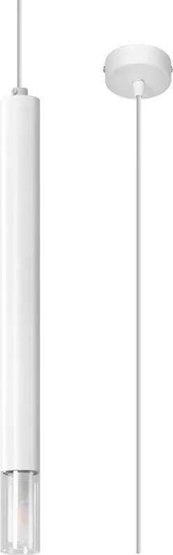 Biele kovové závesné svietidlo ø 8 cm Vittoria – Sollux