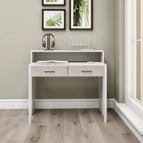 Pracovný stôl 88x99 cm biela/béžová