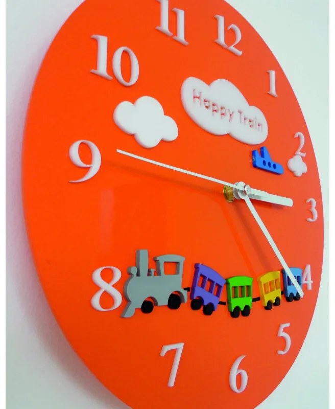 Luxus Akryl nástenné hodiny Quartz, nalepovacie dekorácie, 3D zrkadlové nálepky Xmomo FL-Z97-ORANGE-2004 X0052 HEU+