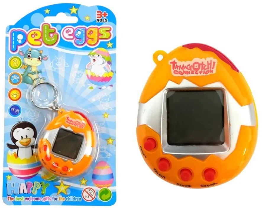 LEAN TOYS Elektronická hra Tamagotchi Pet - oranžová