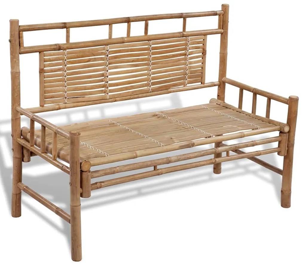 vidaXL Záhradná lavička 120 cm, bambus
