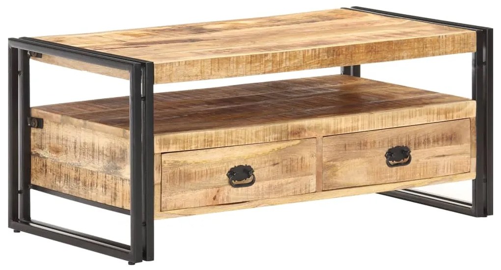 Konferenčný stolík 100x55x45 cm, surové mangové drevo