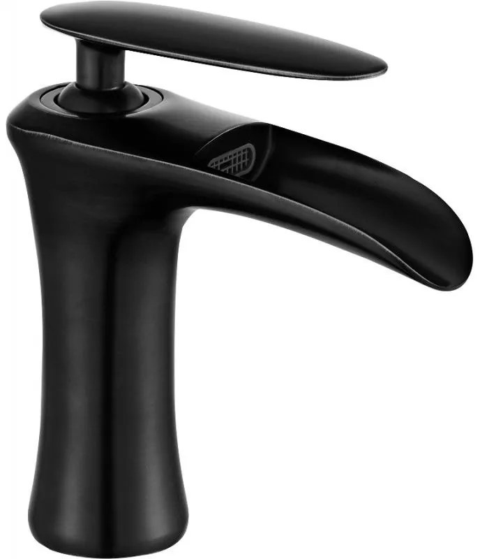 Mexen Lyra, umývadlová batéria, čierna matná, 745300-70