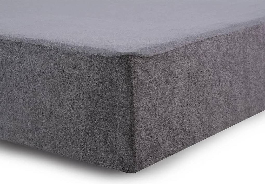 XPOSE® Froté nepriepustný chránič matraca - tmavo sivá 180x200 cm
