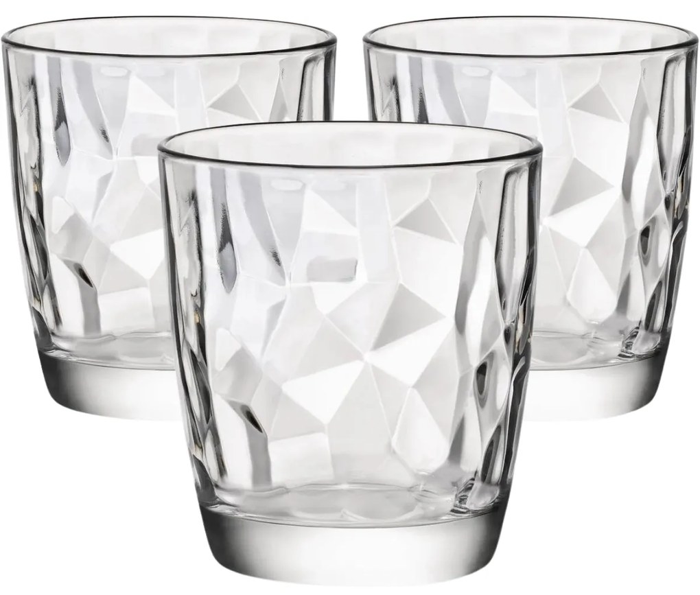 Bormioli Rocco 3-dielna sada pohárov Diamond, 300 ml, 300 ml