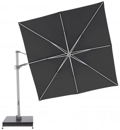 Knirps KNIRPS 320 x 320 cm - luxusný výkyvný záhradný slnečník s bočnou tyčou : Farba slnečníka - Tmavě šedá