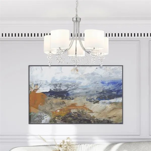 Searchlight 1055-5CC - Krištáľový luster na reťazi NINA 5xE14/60W/230V