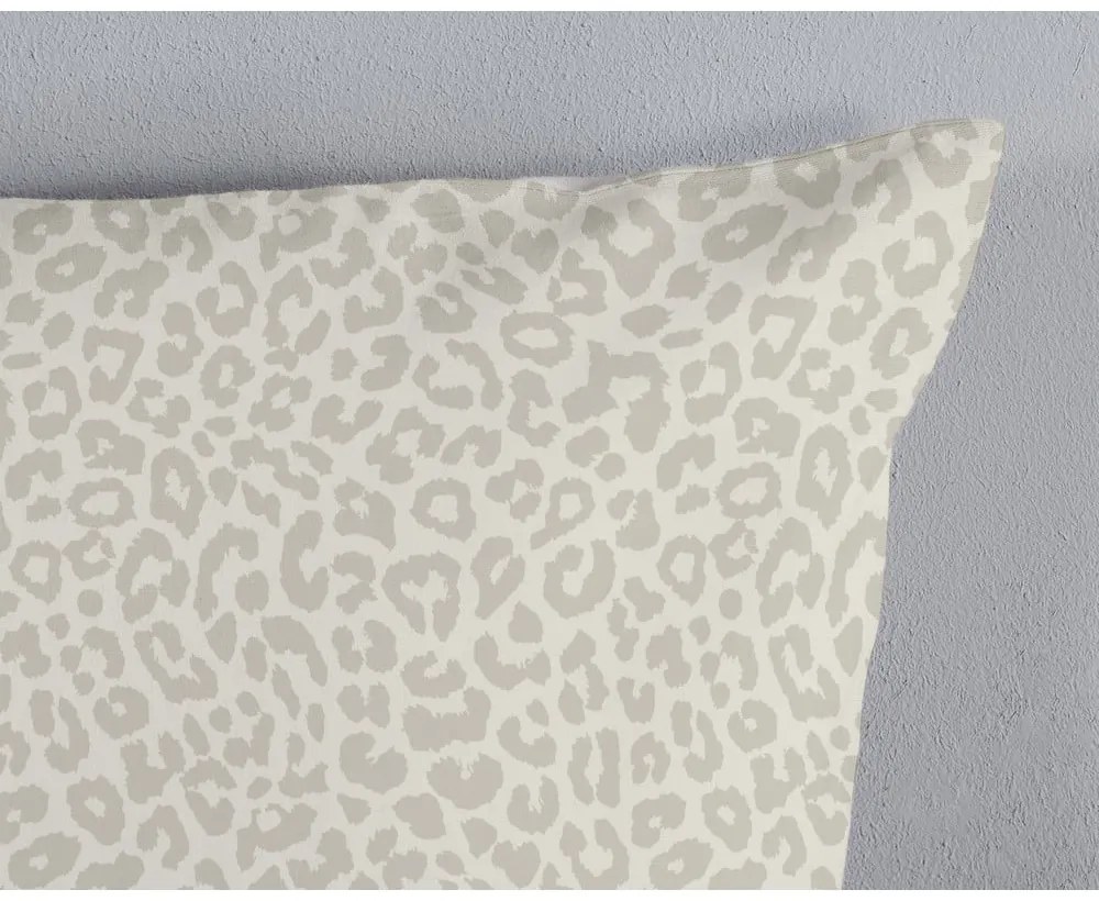 Bielo-svetlosivé bavlnené obliečky na jednolôžko 140x200 cm – Good Morning