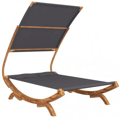 vidaXL Hojdacia sieť so strieškou 165x198x140 cm masívny smrek antracitová-