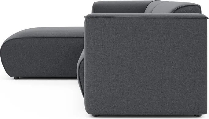Tmavosivá rohová pohovka (ľavý roh/s leňoškou) Merid – Ropez