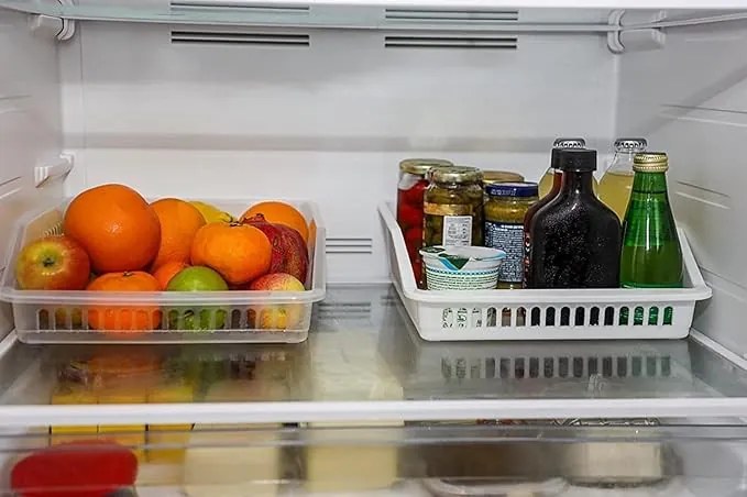 Orion Organizér, košík do chladničky aj police - ADEL plochý, priehľadný, 26 x 30 x 10 cm