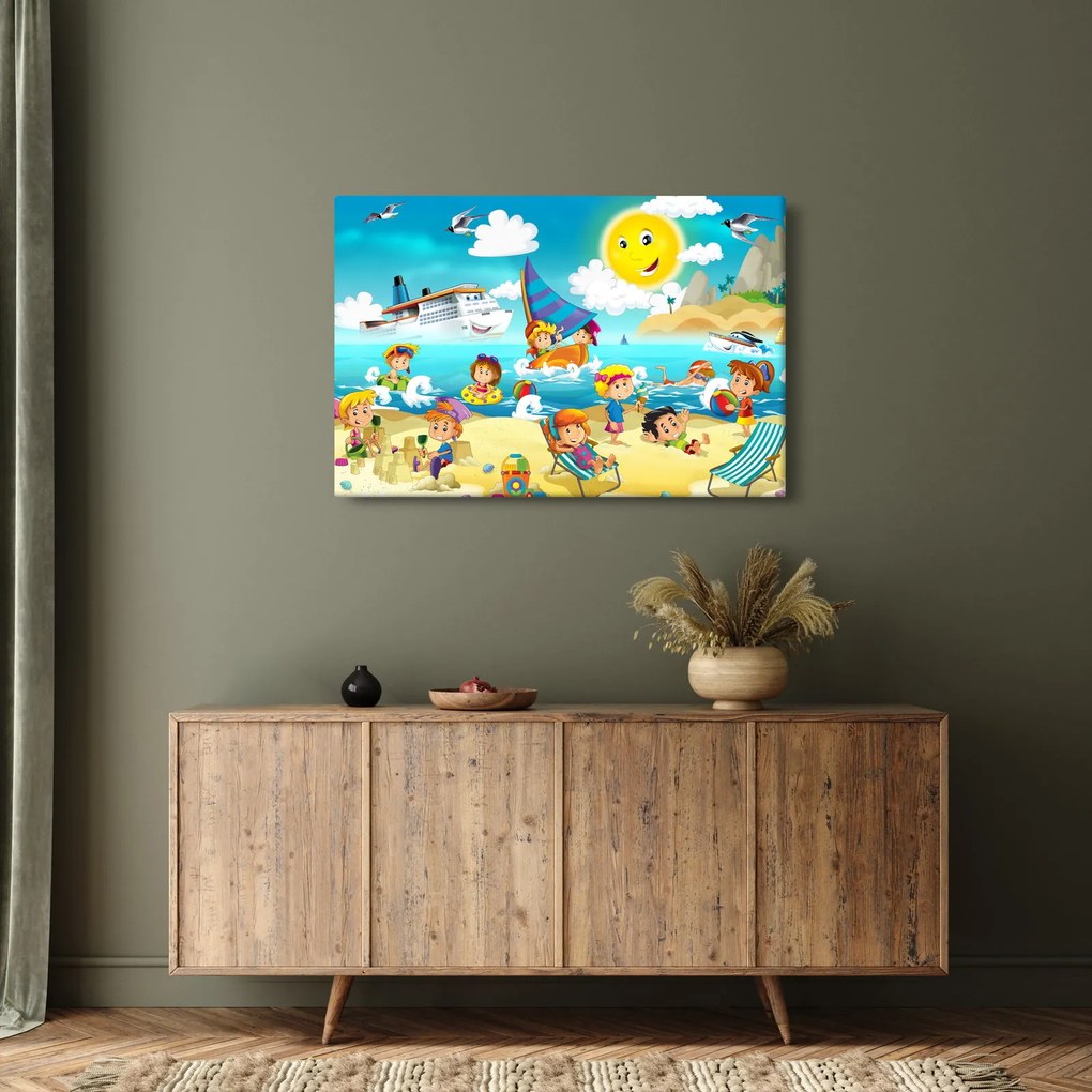 Obraz - Deň na pláži (90x60 cm)
