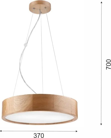 Brilagi - LED RGBW stmievateľný luster CARVALHO 2xE27/15W/230V Wi-Fi dubový priemer 37 cm