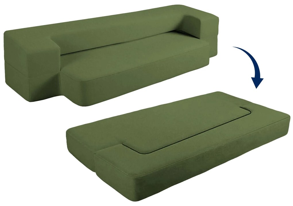 Dormeo rozkladacia pohovka 2v1 zelená