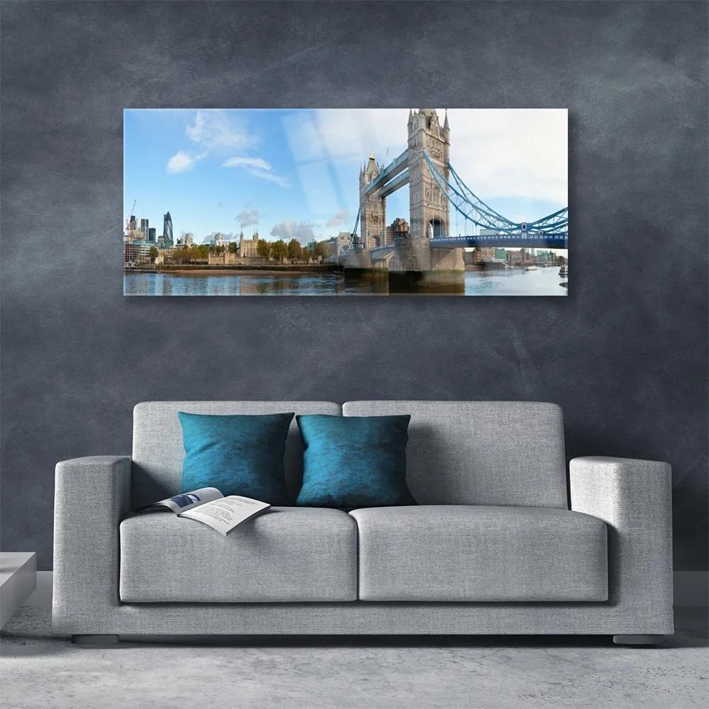 Obraz plexi Most londýn architektúra 125x50 cm