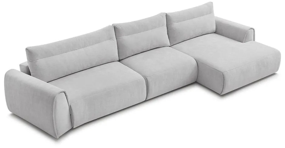 Svetlosivá rohová pohovka Aden – Bobochic Paris