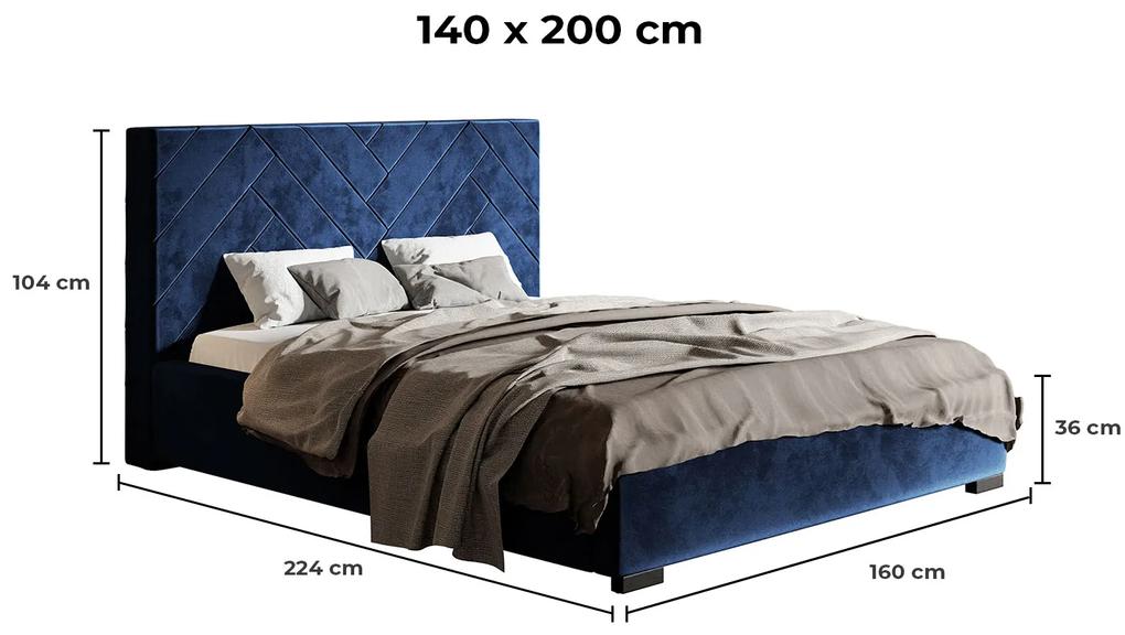 PROXIMA.store - Luxusná manželská posteľ OPAL ROZMER: 120 x 200 cm, FARBA NÔH: biela