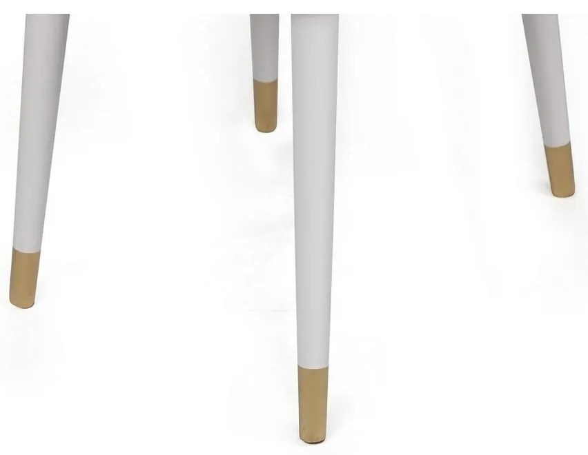 Súprava jedálenských stoličiek Hugo Beige and White, 2 ks