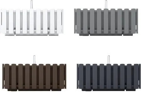 Samozavlažovací plastový balkónový kvetináč DDEF400W 38 cm - hnedá