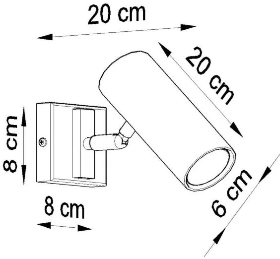 Nástenné bodové svietidlo DIREZIONE 1xGU10/40W/230V čierna