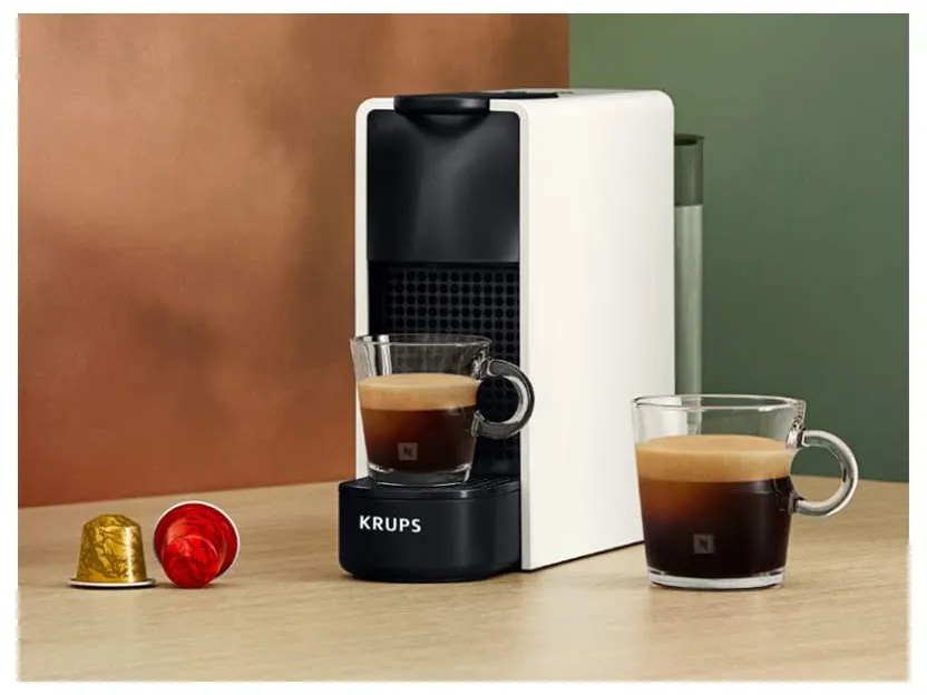Kapsulový kávovar Krups Nespresso Essenza Mini XN110110 biely (použité)
