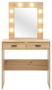 Toaletný stolík s osvetlením EMMA dub artisan