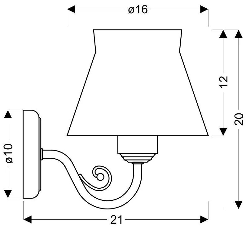 Candellux ZEFIR Nástenné svietidlo 1X40W E27 White 21-73785