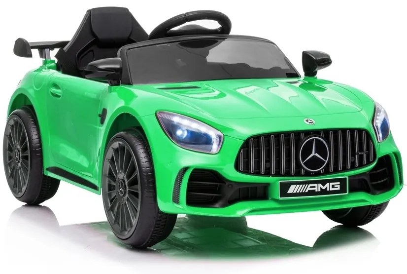 LEANTOYS ELEKTRICKÉ AUTÍČKO MERCEDES GT R - NELAKOVANÉ - ZELENÉ - 2021  MOTOR 2X45W BATÉRIA 1 x 12V4,5Ah