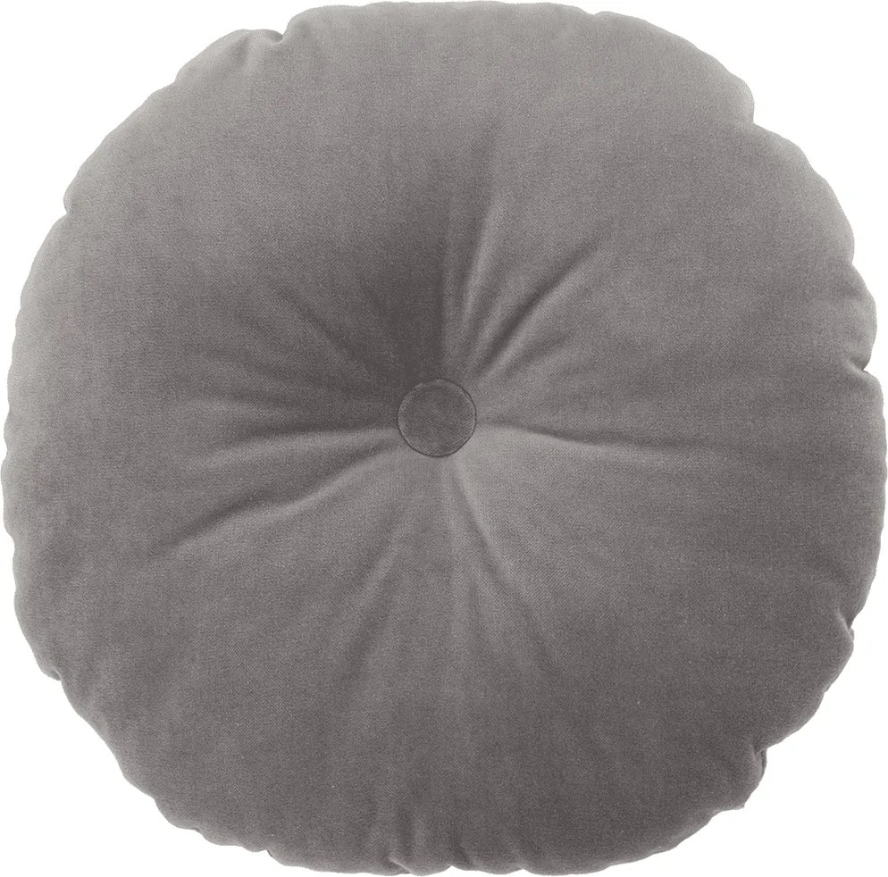 Okrúhly vankúš s gombíkom grafitový 40 cm