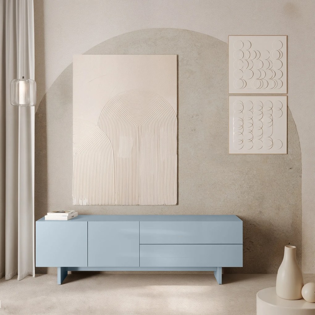 TV stolek Glim 160 cm modrý