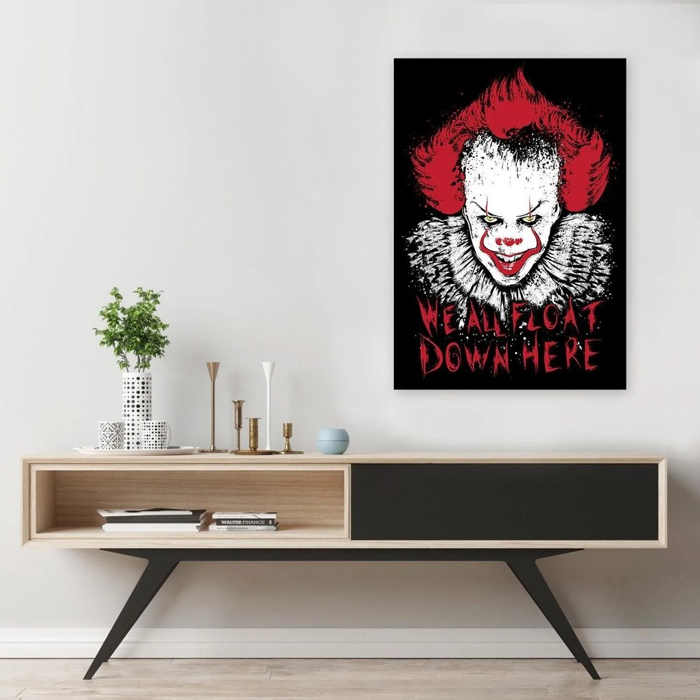 Gario Obraz na plátne Strašidelný klaun Pennywise film To - Dr.Monekers Rozmery: 40 x 60 cm