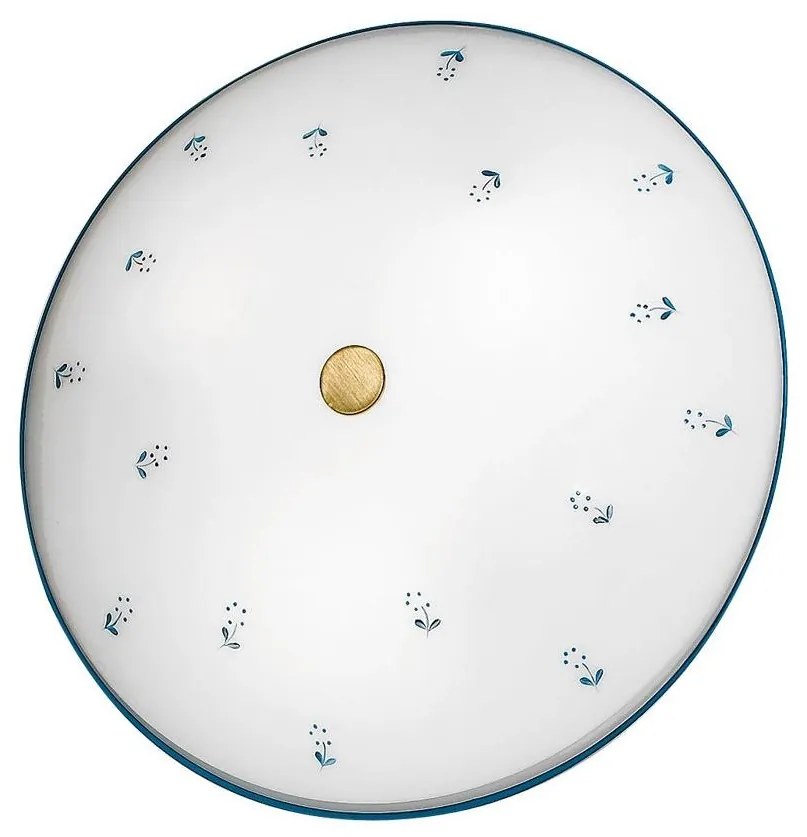 Kolarz 731.U13.4.17- Stropné svietidlo NONNA 3xE27/60W/230V pr. 42 cm modrá/mosadz