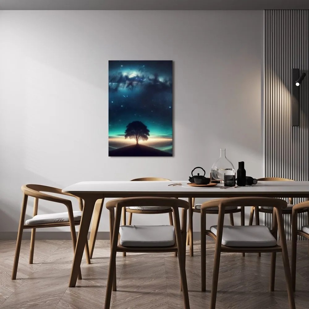 Obraz osamelý strom života v noci