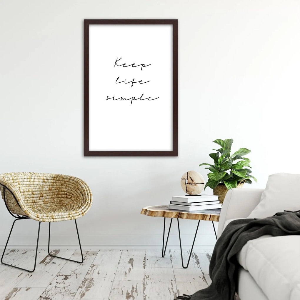 Gario Plagát Jednoduchý život Farba rámu: Čierna, Rozmery: 40 x 60 cm
