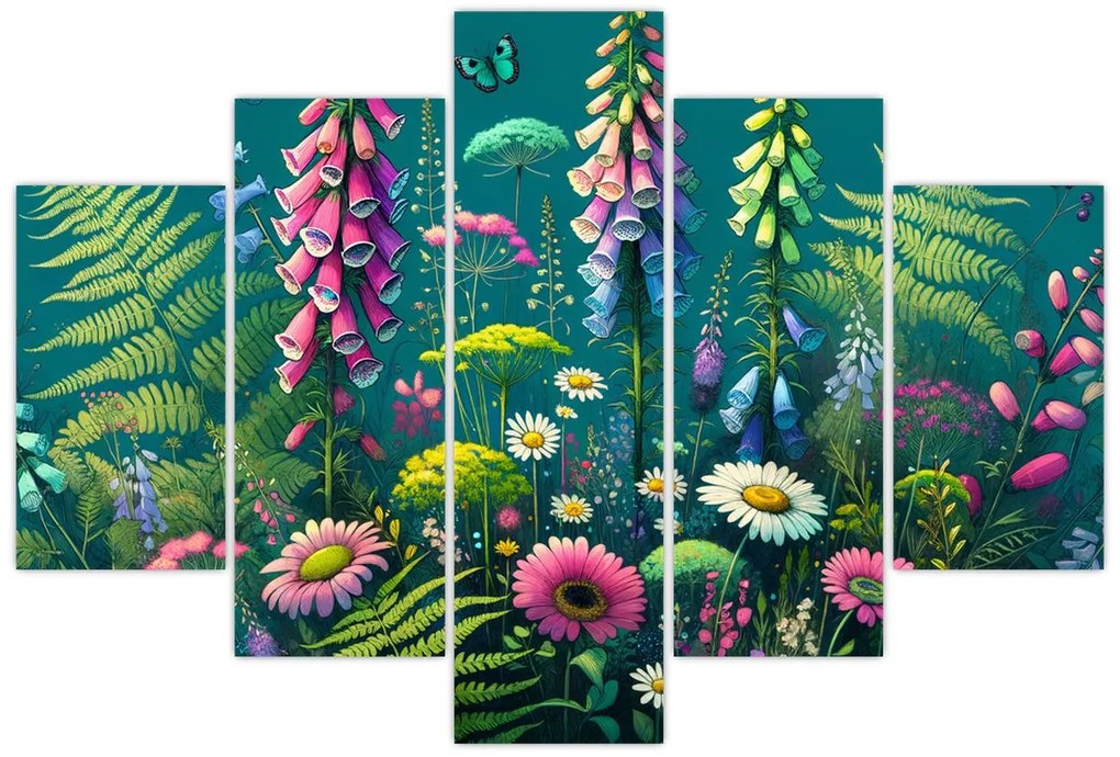 Obraz - Lúčne kvety (150x105 cm)