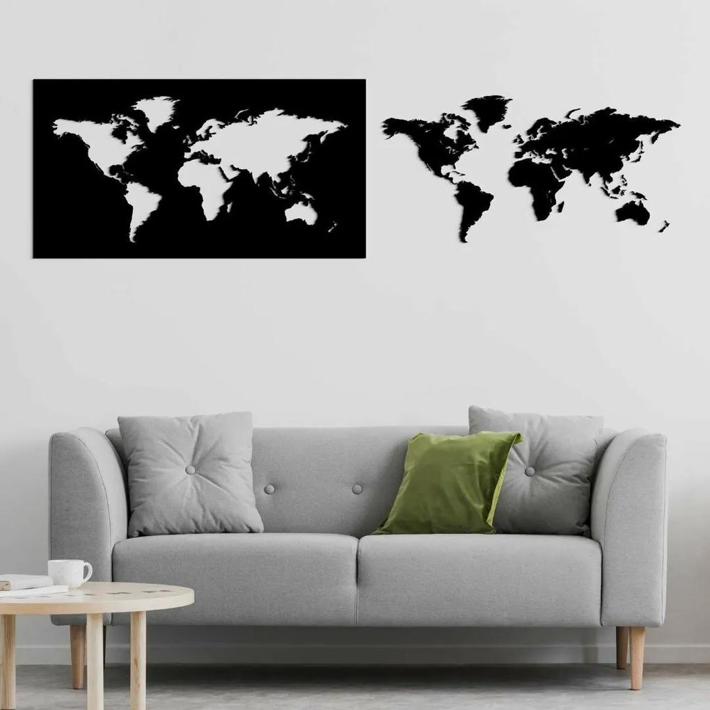 DUBLEZ | 2v1 Drevené mapy sveta - obraz a 3D mapa