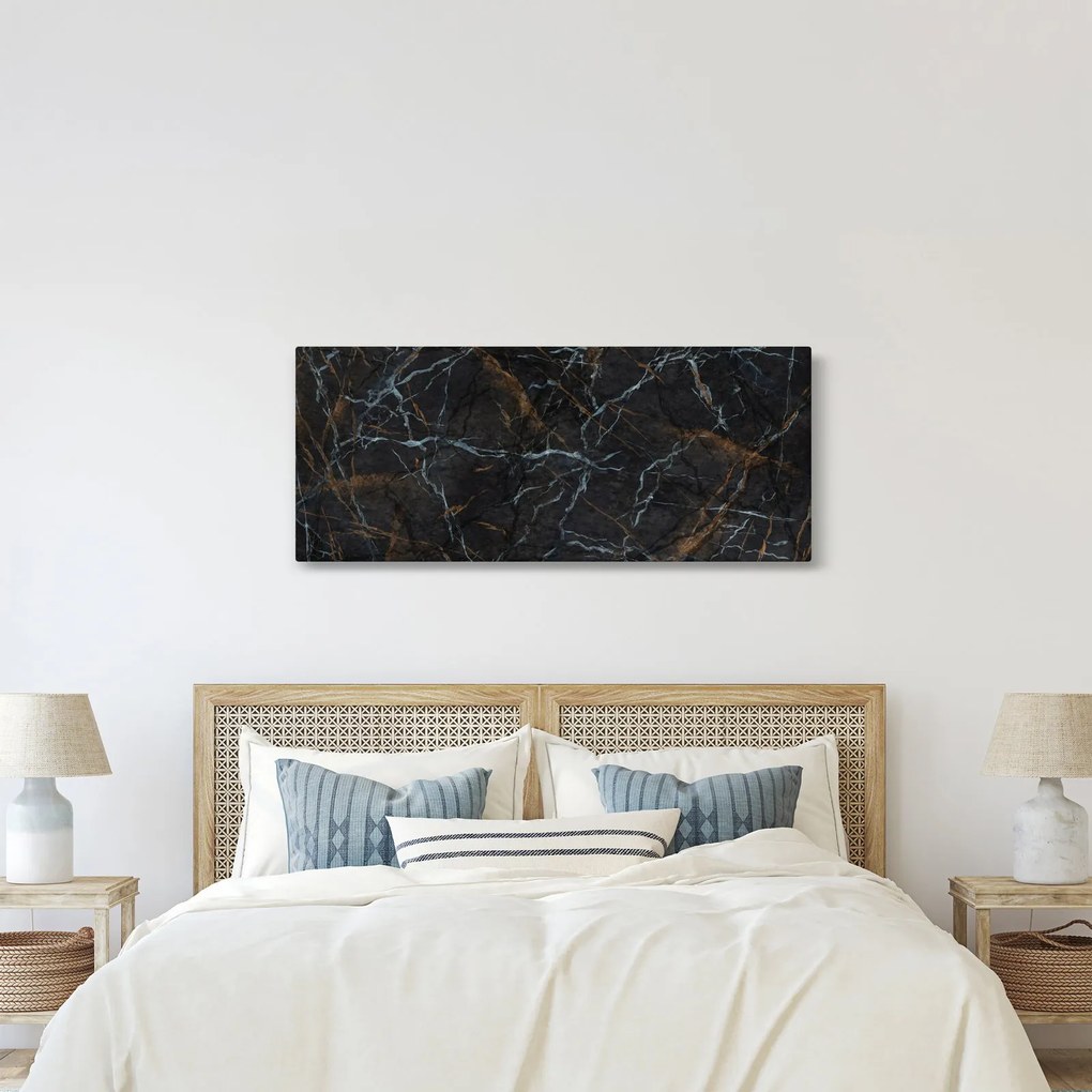 Obraz - Čierny mramor (120x50 cm)