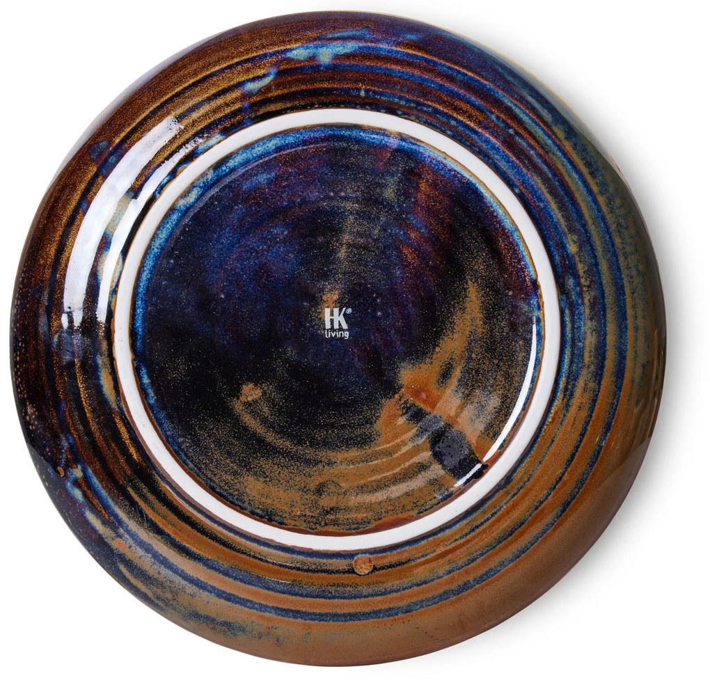 HK living Keramický tanier Rustic Blue 20 cm