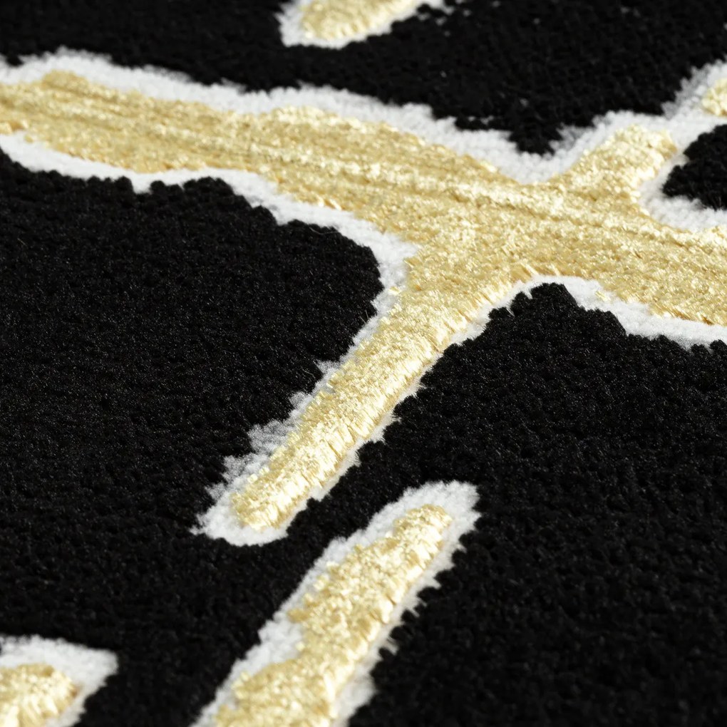 Kusový koberec Allure 1967 black/gold, 160x220, čierna, kancelária, Dywany Łuszczów