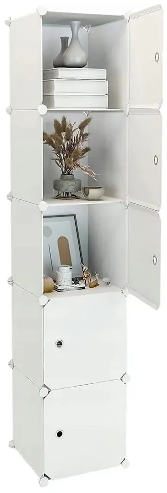 Hogler 3402 Variabilný policový systém 5 políc 175 x 37 x 47 cm, biely