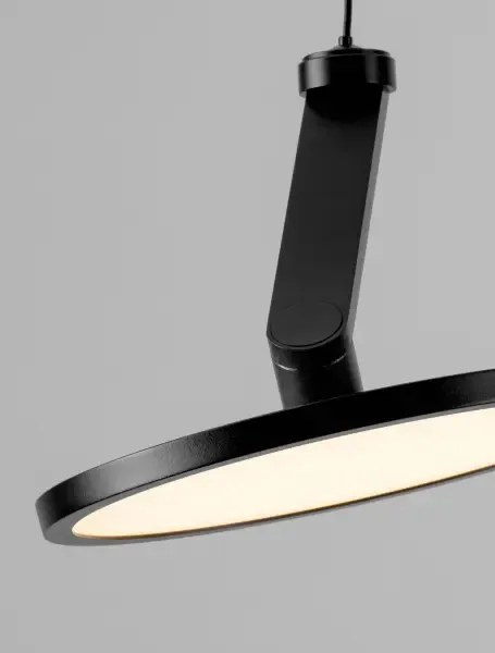 LED čierny dizajnový luster Opi